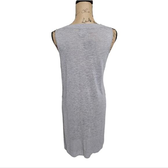 Leo & Sage Grey Super Fine Flax Sweater tunic Size Medium - Picture 3 of 5